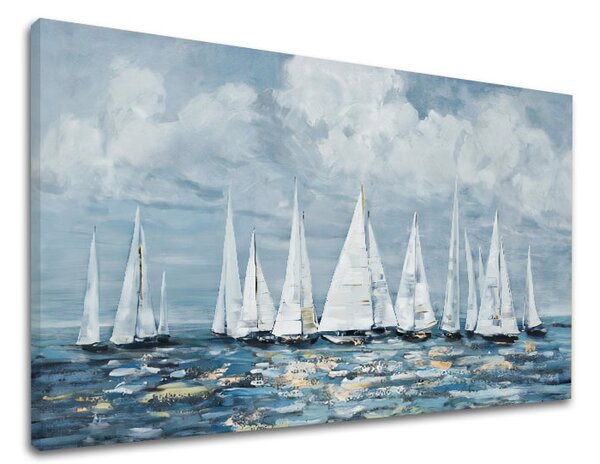 Tablou FLAGS ON THE SEA 1 buc - 80x40 cm