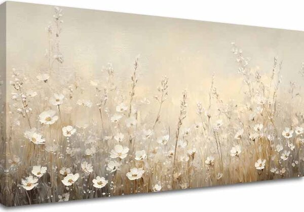 Tablou floral de vis | finisată de mâna artistului - 40x80 cm