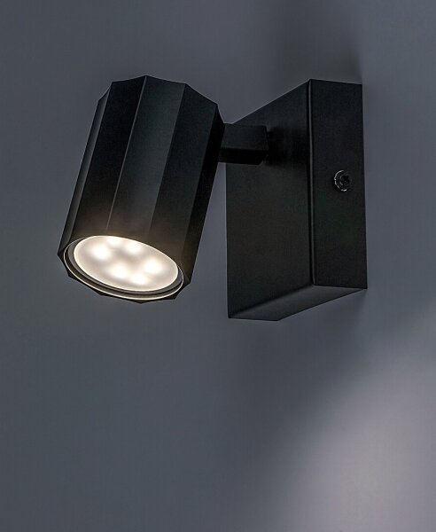 Spot de perete Rabalux 73023 ROGELIO 1xGU10/5W/230V negru