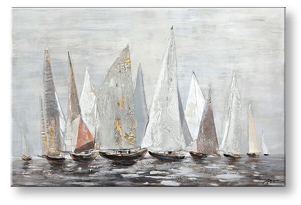 Tablou pe pânză PLACHETNICE ON THE SEA 1 buc - 80x40 cm