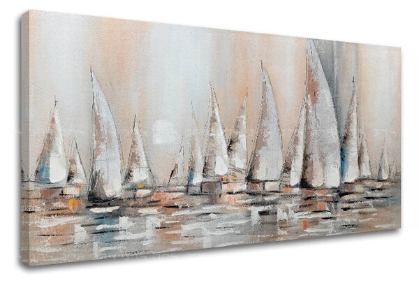 Tablou canvas AMBARCAȚIUNI CU VELE 1 - 80x40 cm