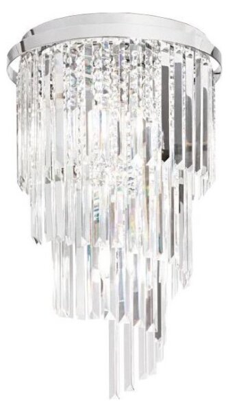 Lustră de cristal aplicată Ideal Lux CARLTON 8xE14/40W/230V d. 40 cm crom lucios