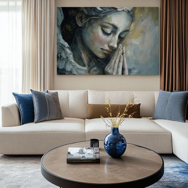Tablouri cu îngeri Creaturi fragile | finisată de mâna artistului - 40x60 cm