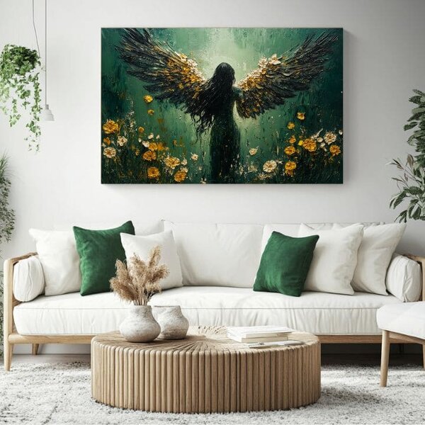 Tablouri cu îngeri Lumina speranței | finisată de mâna artistului - 40x60 cm