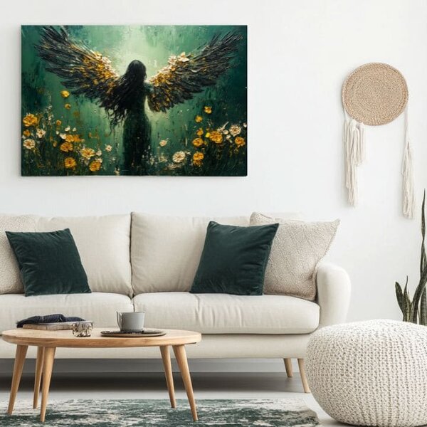 Tablouri cu îngeri Lumina speranței | finisată de mâna artistului - 40x60 cm