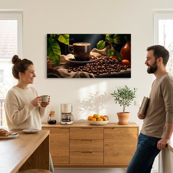 Tablouri de cafea pentru bucătărie Capodoperă Barista - 40x80 cm