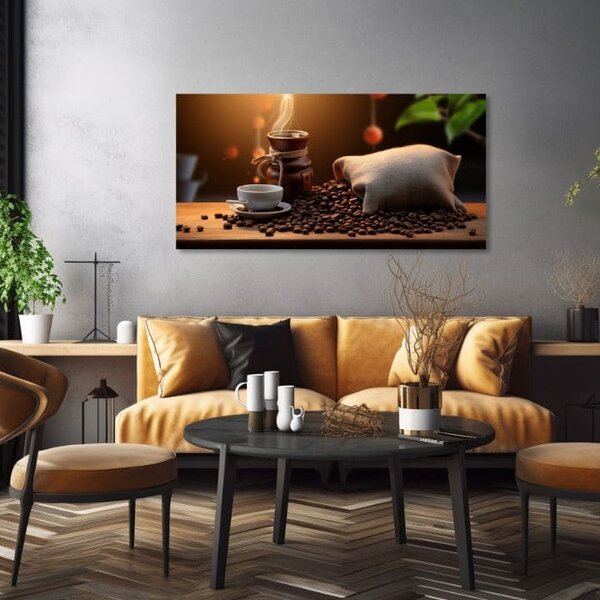 Tablouri de cafea pentru bucătărie Abstract Aroma - 40x80 cm