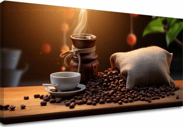Tablouri de cafea pentru bucătărie Abstract Aroma - 40x80 cm