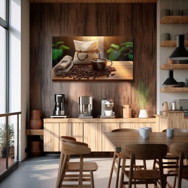 Tablouri de cafea pentru bucătărie Ora de liniște - 50x100 cm