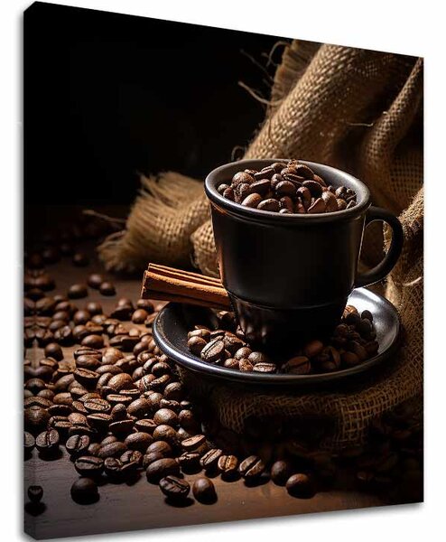 Set de 2 tablouri Plăcerea Cafelei — Deliciu Prăjit, Fantezie Cafea - 2× 50×50 cm