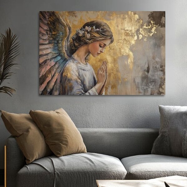 Tablouri de îngeri Heavenly Joy | finisată de mâna artistului - 40x60 cm