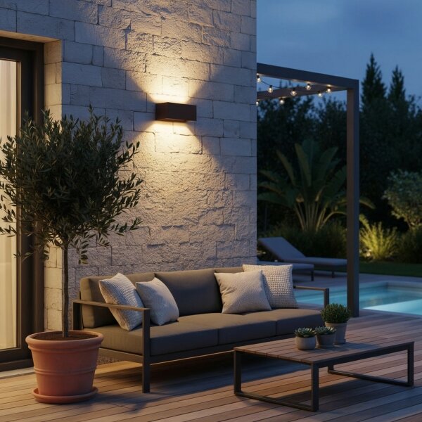 Aplică LED de exterior Ideal Lux ATOM LED/25W/230V IP54 maro