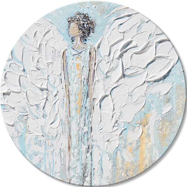 Tablouri rotunde cu acrilice Whisper of Love - 60 cm