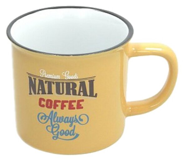 Cana pentru cafea Vintage, Tognana, 360 ml, ceramica, galben