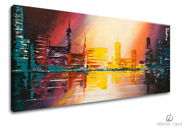 Reproducere pe pânză ORAȘ - 60x30 cm