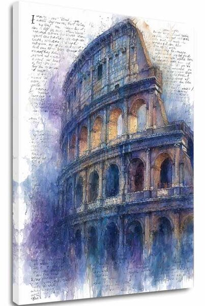 Tablou canvas Colosseum în albastru - Roma pe perete - 60x90 cm