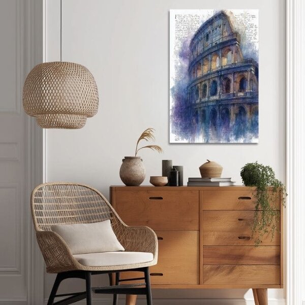 Tablou canvas Colosseum în albastru - Roma pe perete - 60x90 cm