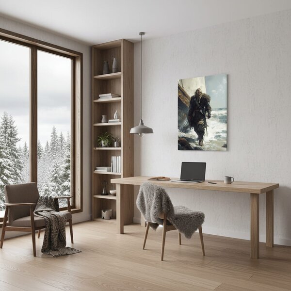 Tablou canvas Viking on the Coast - Motivul istoric - 60x90 cm
