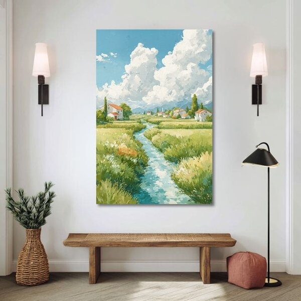 Tablou canvas Summer Meadow - PEISAJ Motif - 60x90 cm