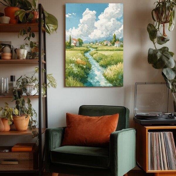 Tablou canvas Summer Meadow - PEISAJ Motif - 60x90 cm