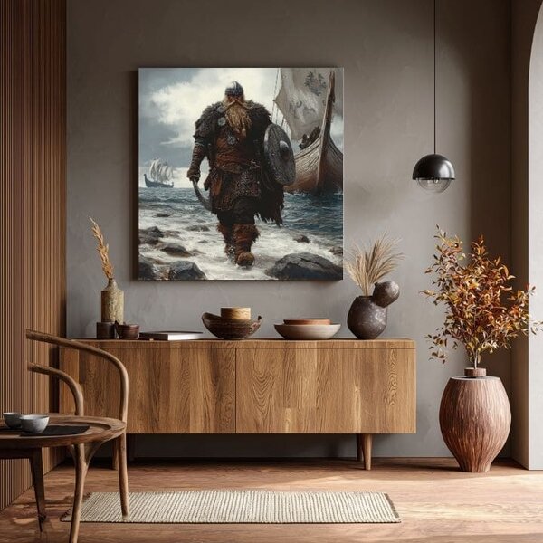 Tablou canvas Vikings - Decorațiuni de aventură - 70x70 cm