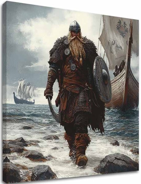 Tablou canvas Vikings - Decorațiuni de aventură - 70x70 cm