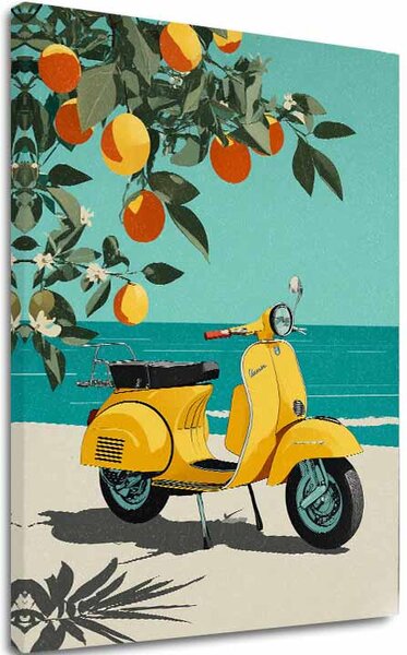 Tablou canvas Vespa în Italia - Retro Alley - 60x90 cm
