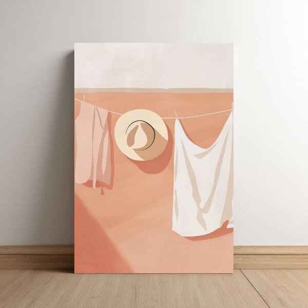 Tablou canvas Lin alb - Design minimalist - 40x50 cm