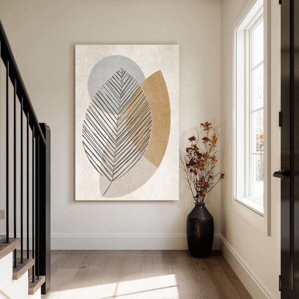 Tablou canvas Gentle Leaf - decor minimalist - 60x90 cm