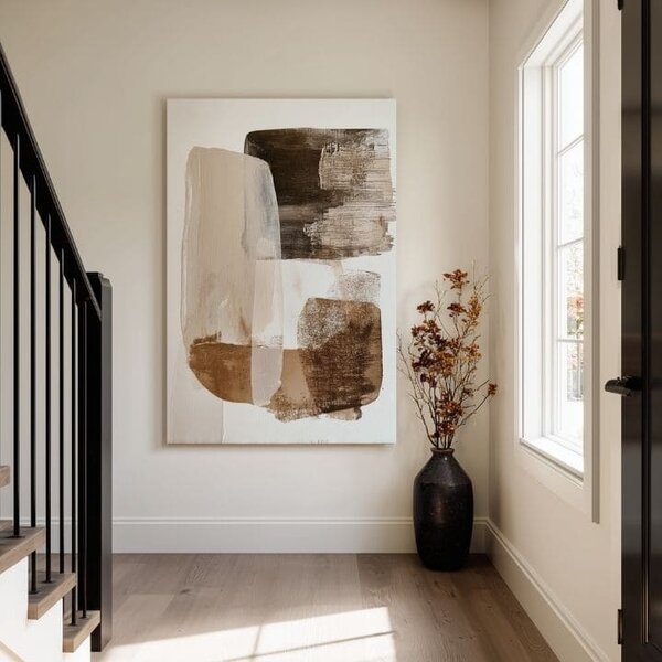 Tablou canvas Beige Harmony - Modern Abstract - 60x90 cm