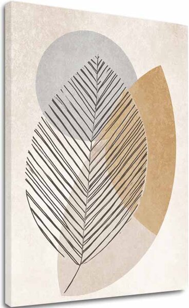 Tablou canvas Gentle Leaf - decor minimalist - 60x90 cm