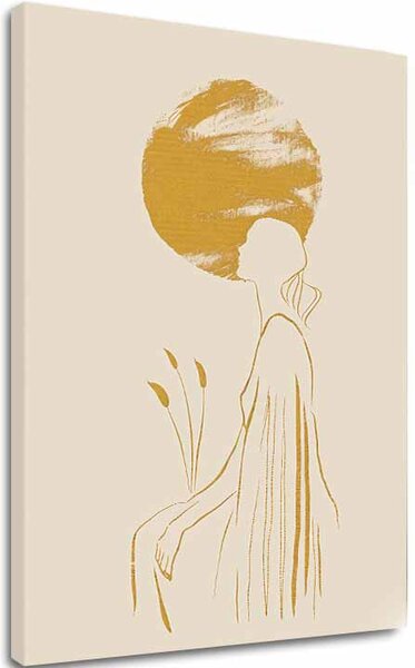 Tablou canvas Femeie în soare - Motiv fin - 60x90 cm