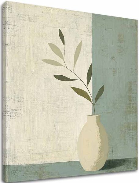 Tablou canvas Vase pe bej - decoratiuni moderne - 70x70 cm