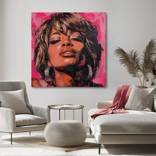 Tablou de perete TINA TURNER - Queen of Rock | finisată de mâna artistului - 60x60 cm