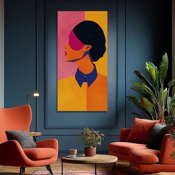 Tablou de perete VIBRANT SILHOUETTE | Pânză italiană - 40x80 cm