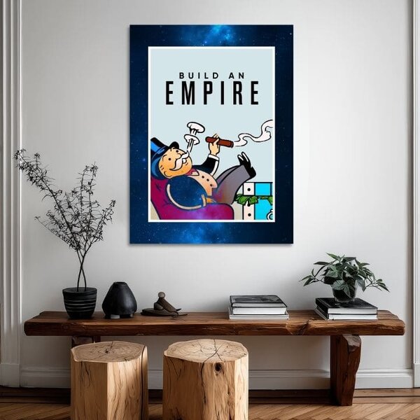 Tablou canvas BUILD AN EMPIRE - Business Quote - 30x40 cm