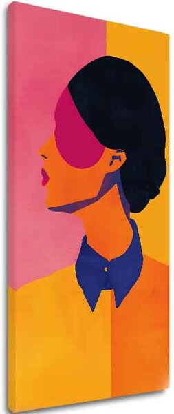 Tablou de perete VIBRANT SILHOUETTE | Pânză italiană - 40x80 cm