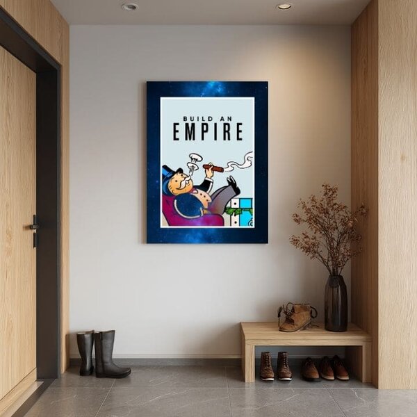 Tablou canvas BUILD AN EMPIRE - Business Quote - 30x40 cm