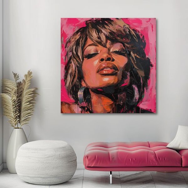 Tablou de perete TINA TURNER - Queen of Rock | finisată de mâna artistului - 60x60 cm