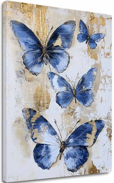 Tablou pictat manual fluturi Heavenly whisper - 100% original pictat cu acrilic - 40x60 cm
