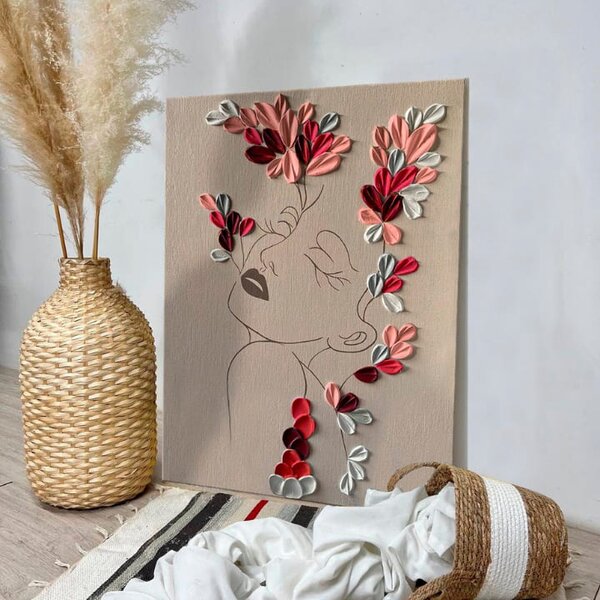 Pictură structurată pe pânză Morning Temptation - 60x40 cm