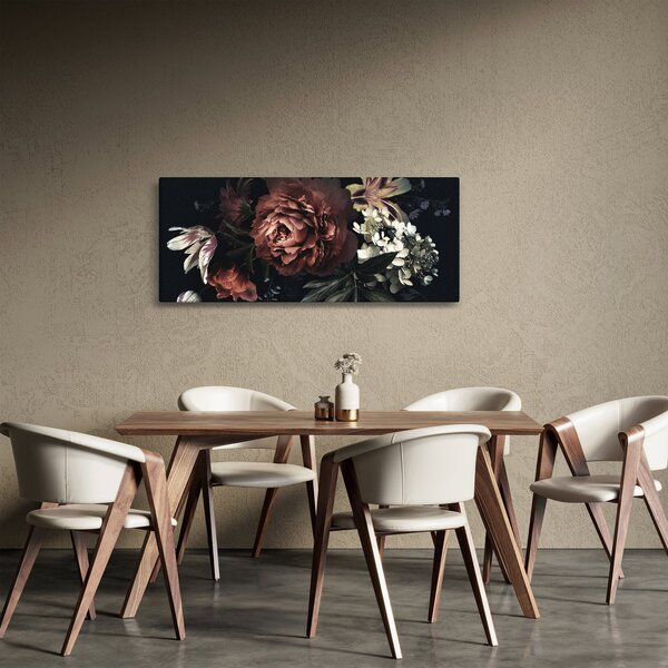 Tablou - Flori întunecate (120x50 cm)