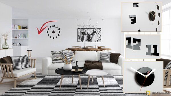 Ceas de perete modern CRAZY CLOCK - BACK IN TIME NH030