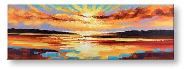 Tablou pictat pe perete APUS DE SOARE 1-parte - 150x50 cm - 150x50 cm - 150x50 cm