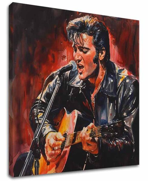 Set de 3 tablouri Rock Legends — Freddie, Elvis, Hendrix - 3× 60×60 cm