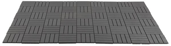 Outsunny Set 9 Cărămizi de Cuplat pentru Pavaj Terasă 30x30x2cm 0.81mq Negru | Aosom Romania
