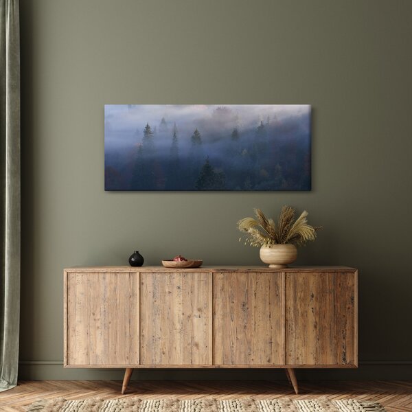 Tablou - Pădure în ceță, Carpați, Ucraina (120x50 cm)