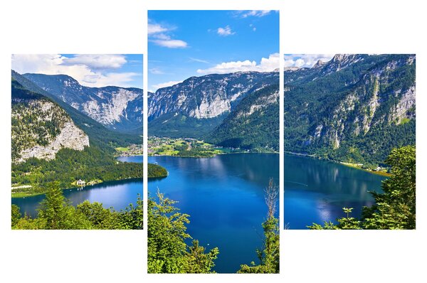 Tablou - Lacul Hallstatt, Hallstatt, Austria (90x60 cm)