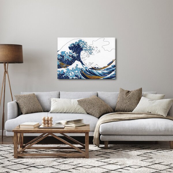 Tablou - Desen japonez, valuri (70x50 cm)