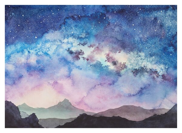 Tablou - Calea lactee, aquarel (70x50 cm)